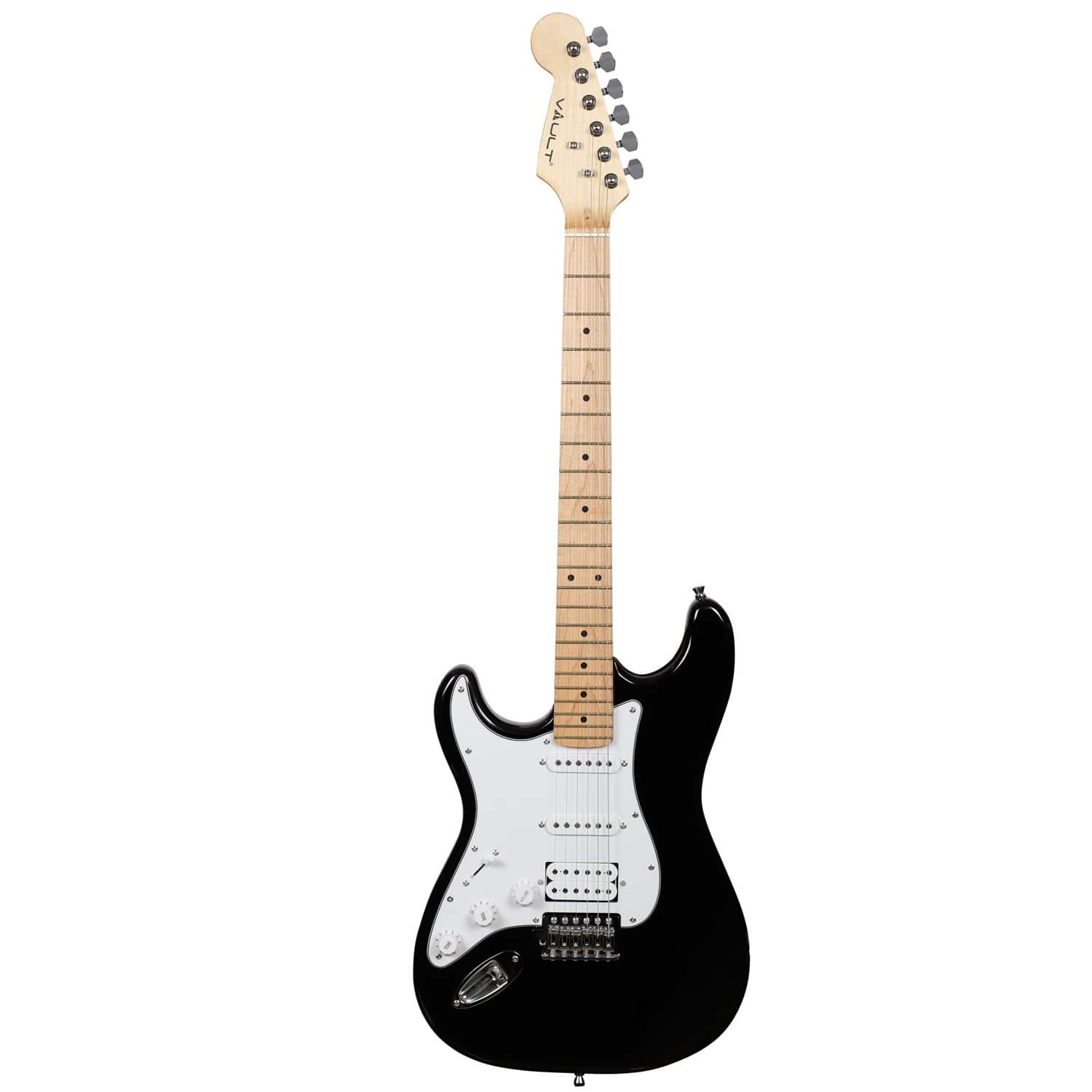 vault electric guitars black vault st1m left-handed 6-string electric guitar - black     #color_black