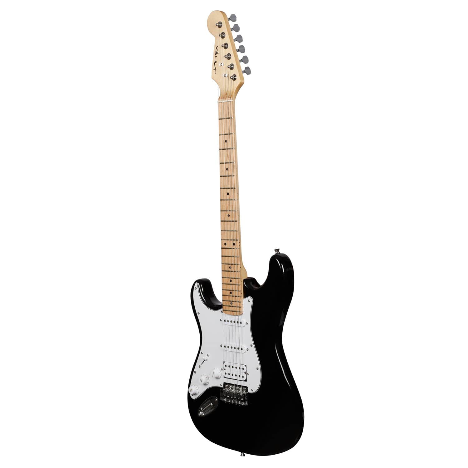 vault electric guitars black vault st1m left-handed 6-string electric guitar - black     