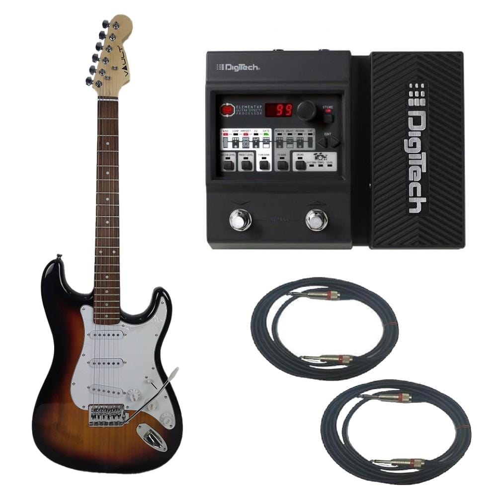 vault electric guitars bundles sunburst vault st1rw electric guitar digitech element xp elmtxpv-01 guitar processor bundle    #color_sunburst