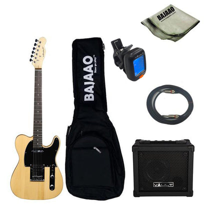 vault electric guitars bundles with vault fury 15 vault tl1 basic electric guitar bundle - natural 