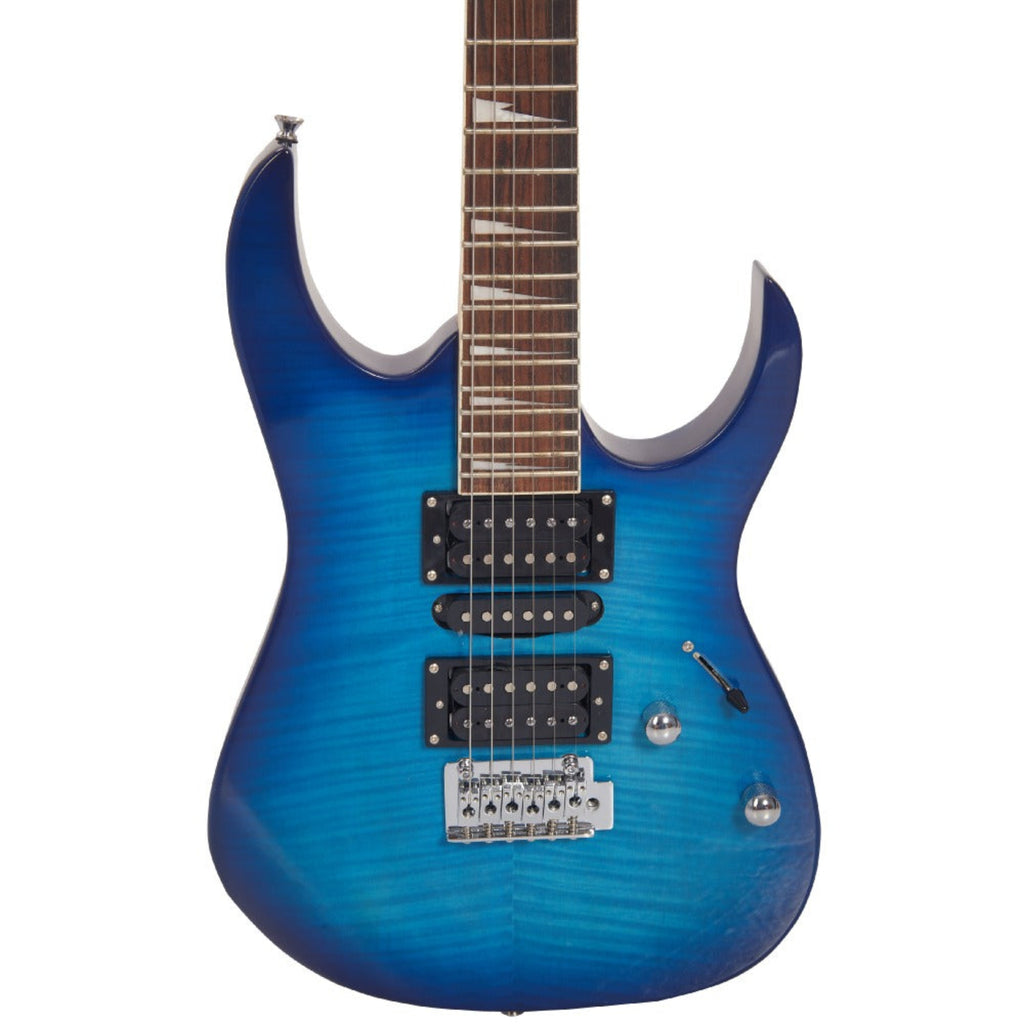 Vault Electric Guitars Vault RG1 Soloist Premium Electric Guitar#color_transparent-blue,fretboard_indian-laurel