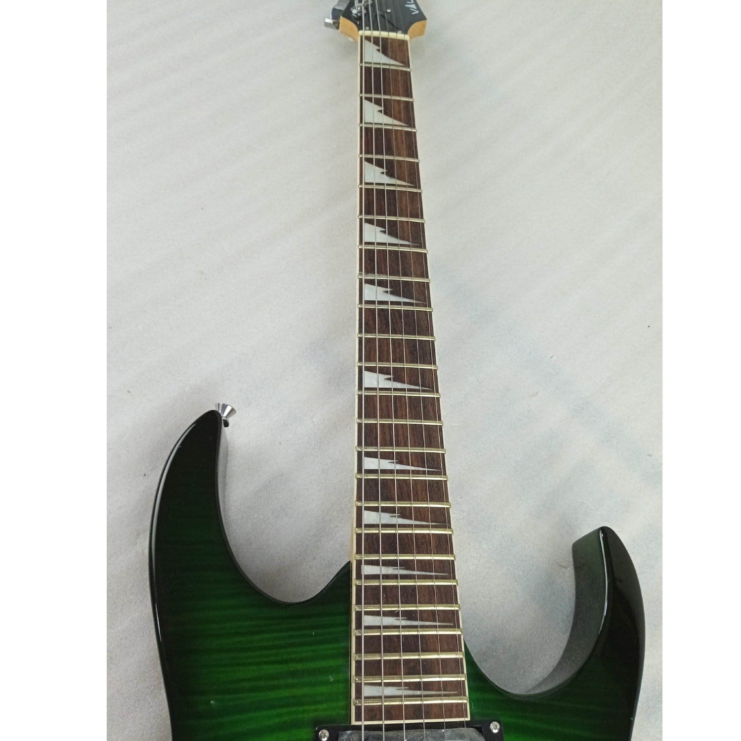 Vault Electric Guitars Vault RG1 Soloist Premium Electric Guitar - Transparent Green Burst - Open Box B Stock