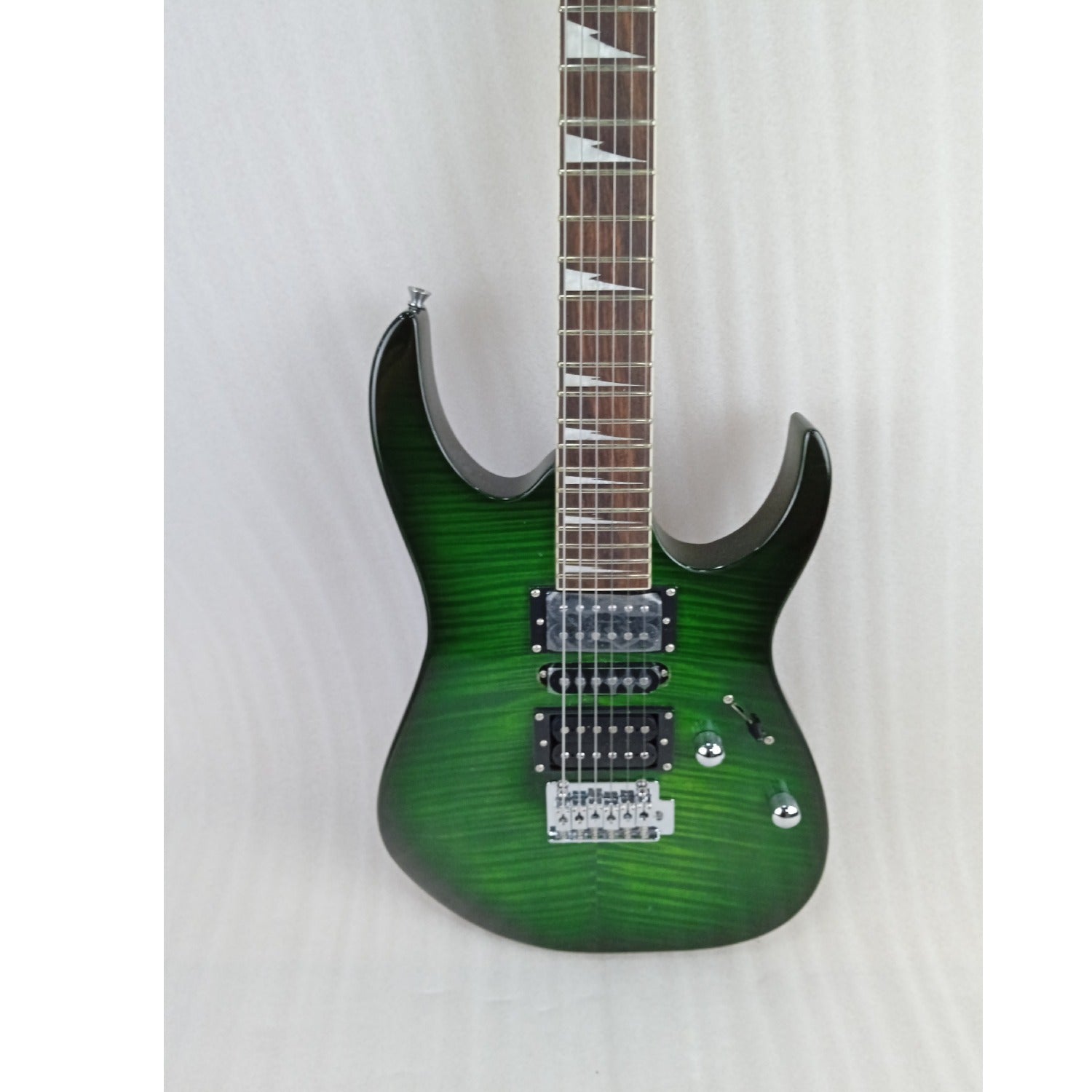 Vault Electric Guitars Vault RG1 Soloist Premium Electric Guitar - Transparent Green Burst - Open Box B Stock