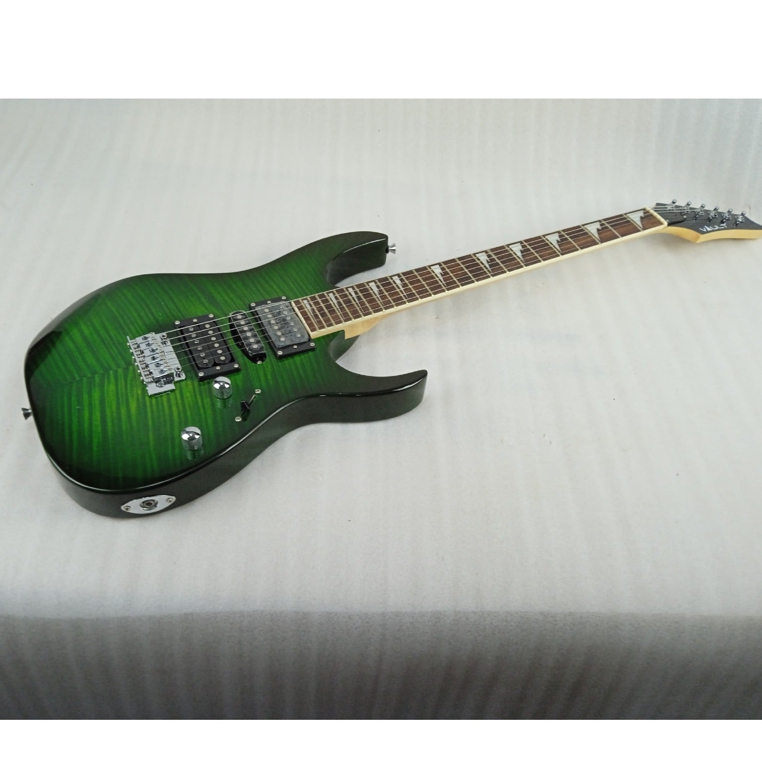 Vault Electric Guitars Vault RG1 Soloist Premium Electric Guitar - Transparent Green Burst - Open Box B Stock