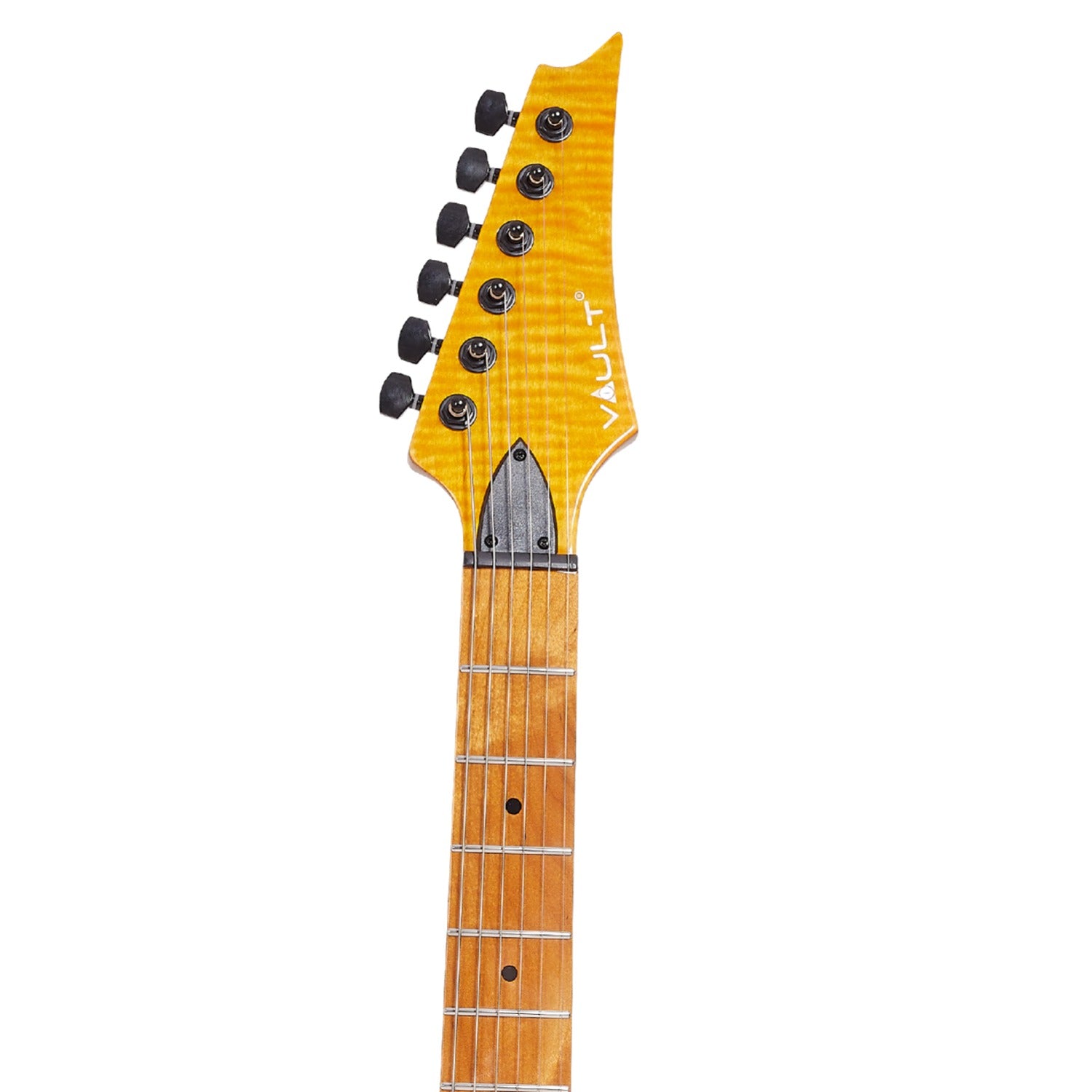 Vault Electric Guitars Vault RG2 Premium Electric Guitar with Dual Alnico 5 Humbuckers and Roasted Maple Neck #color_transparent-orange-flame-burst,fingerboard_roasted-maple