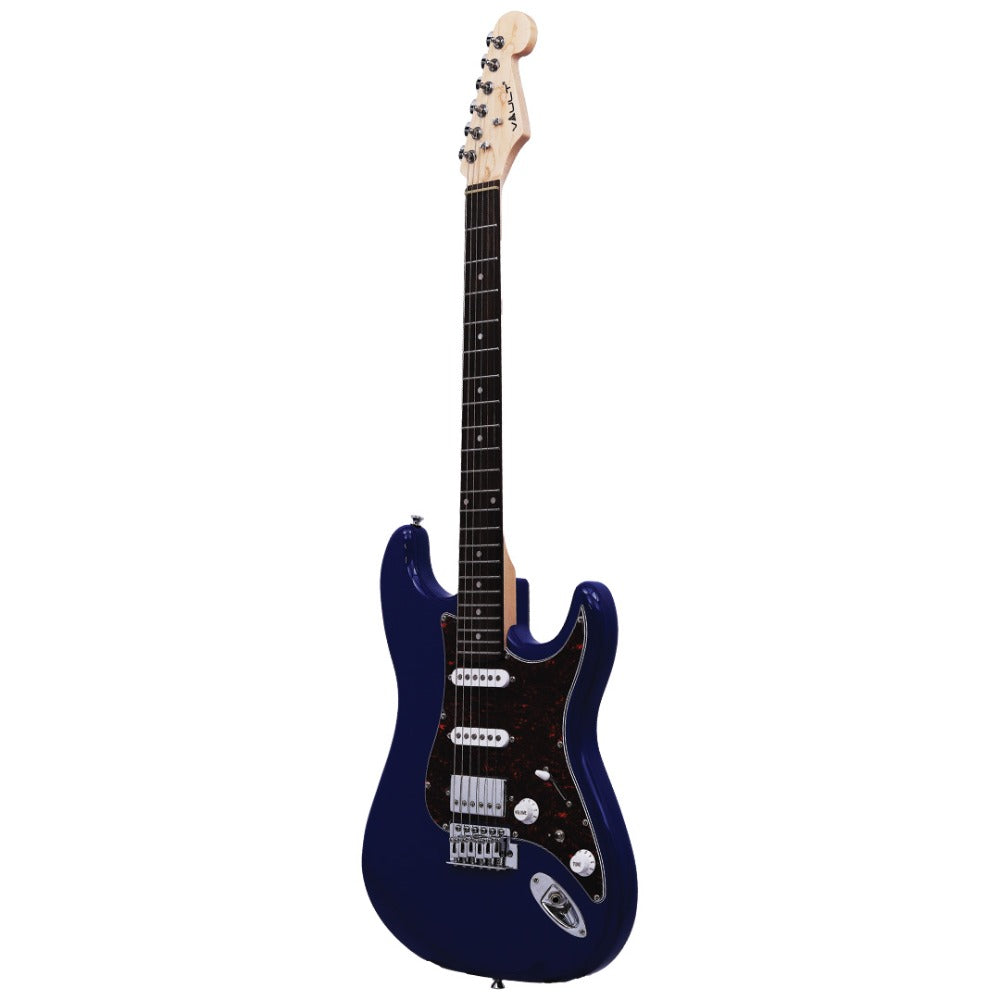 Vault Electric Guitars Vault ST2 Stratocaster Style Electric Guitar with Premium Alnico 5 Pickups#color_blue,fingerboard_laurel