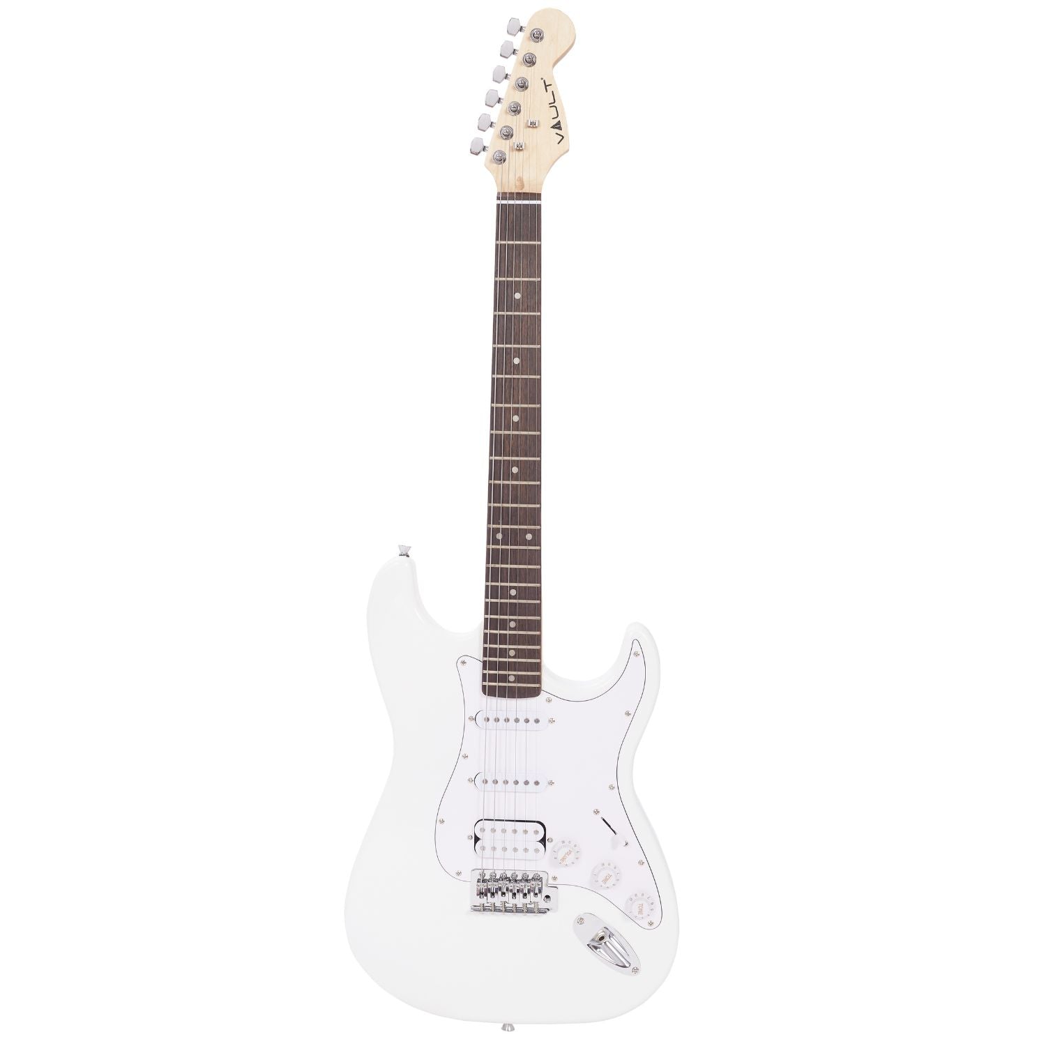 Vault Electric Guitars White / Indian Laurel Vault ST1 Premium Electric Guitar