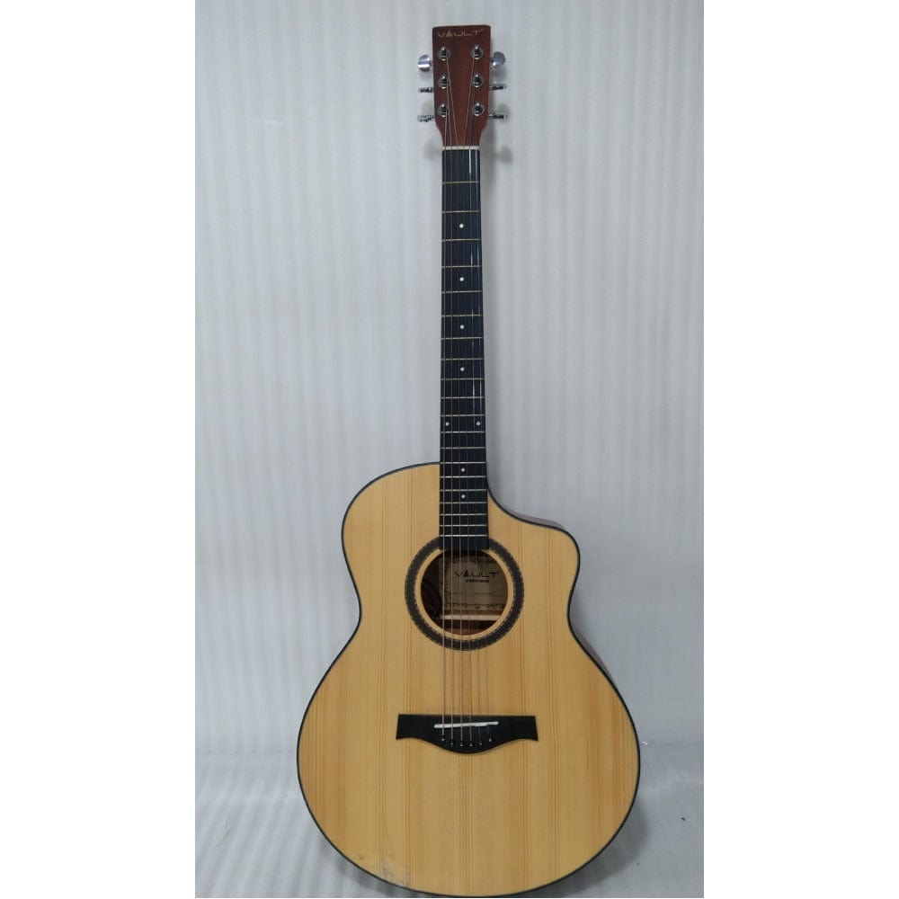 vault electro acoustic guitars 202301939568 vault ea40ce 41 inch premium spruce-top cutaway electro acoustic guitars - open box b stock   