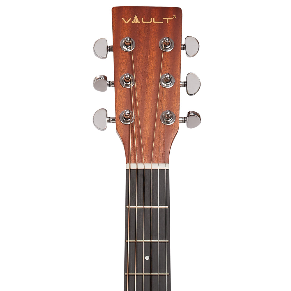 Vault Electro Acoustic Guitars Natural Vault DA25CE Dreadnought Shape Electro- Acoustic Guitar with Bubinga Back and Sides 
