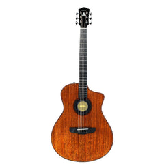 Vault Electro Acoustic Guitars Natural Vault Performer Pro All Solid Mahogany Premium Electro Acoustic Guitar With Gigbag