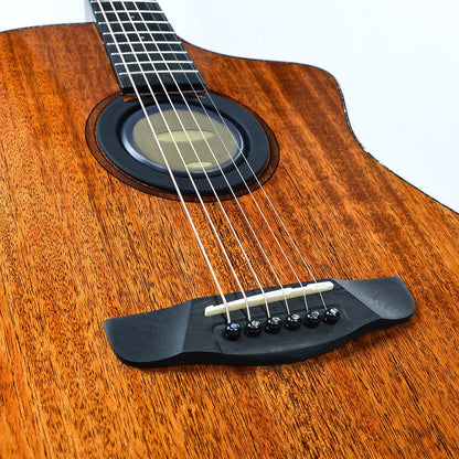 Vault Electro Acoustic Guitars Natural Vault Performer Pro All Solid Mahogany Premium Electro Acoustic Guitar With Gigbag