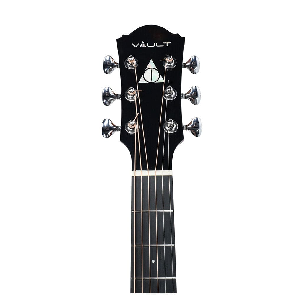 Vault Electro Acoustic Guitars Natural Vault Performer Pro All Solid Mahogany Premium Electro Acoustic Guitar With Gigbag