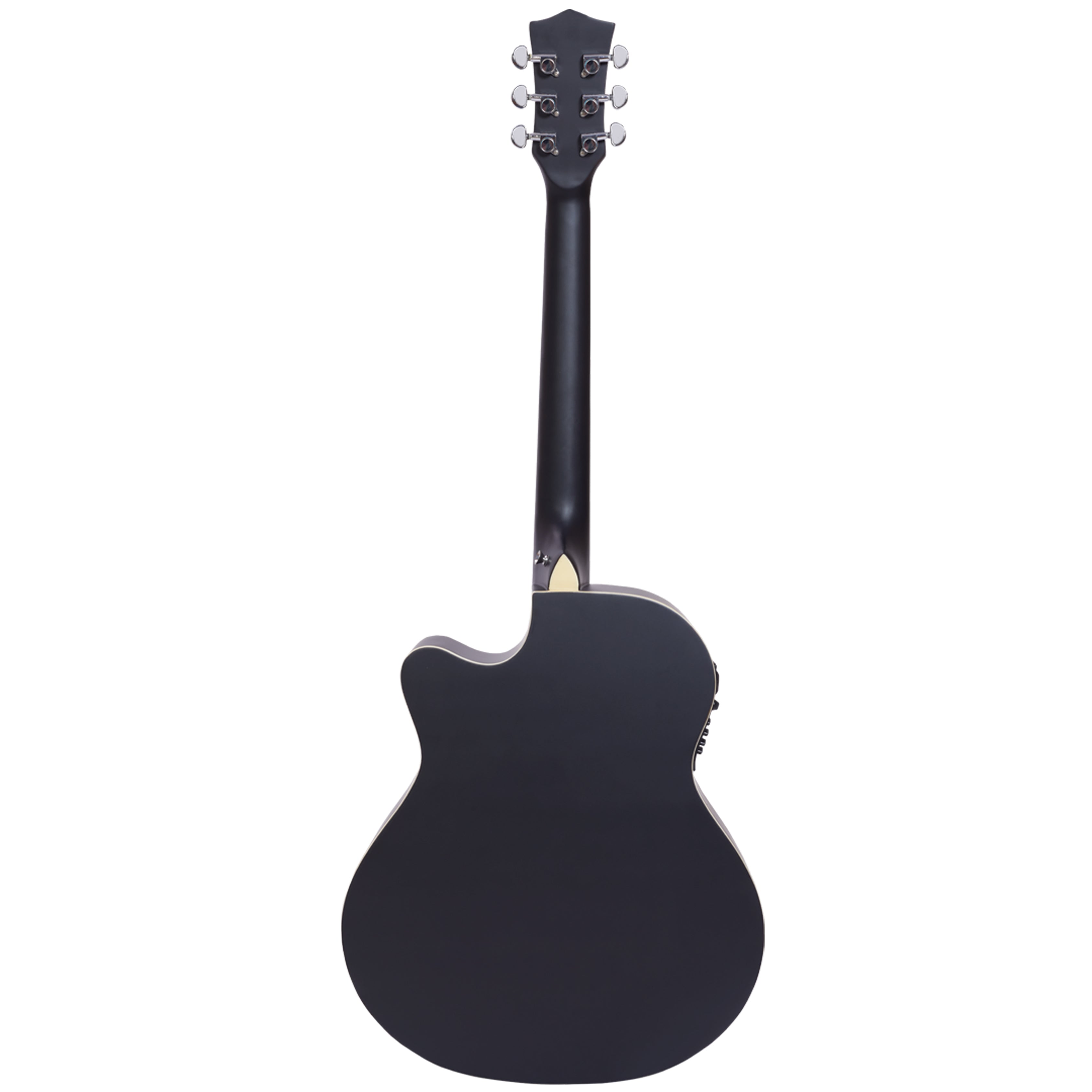 Vault Electro Acoustic Guitars Vault EA20CE 40 Inch Cutaway Electro Acoustic Guitar With Bag, Strings, Straps, Picks, String Winder, Polishing Cloth & Ebook #style_pack,color_matte-black