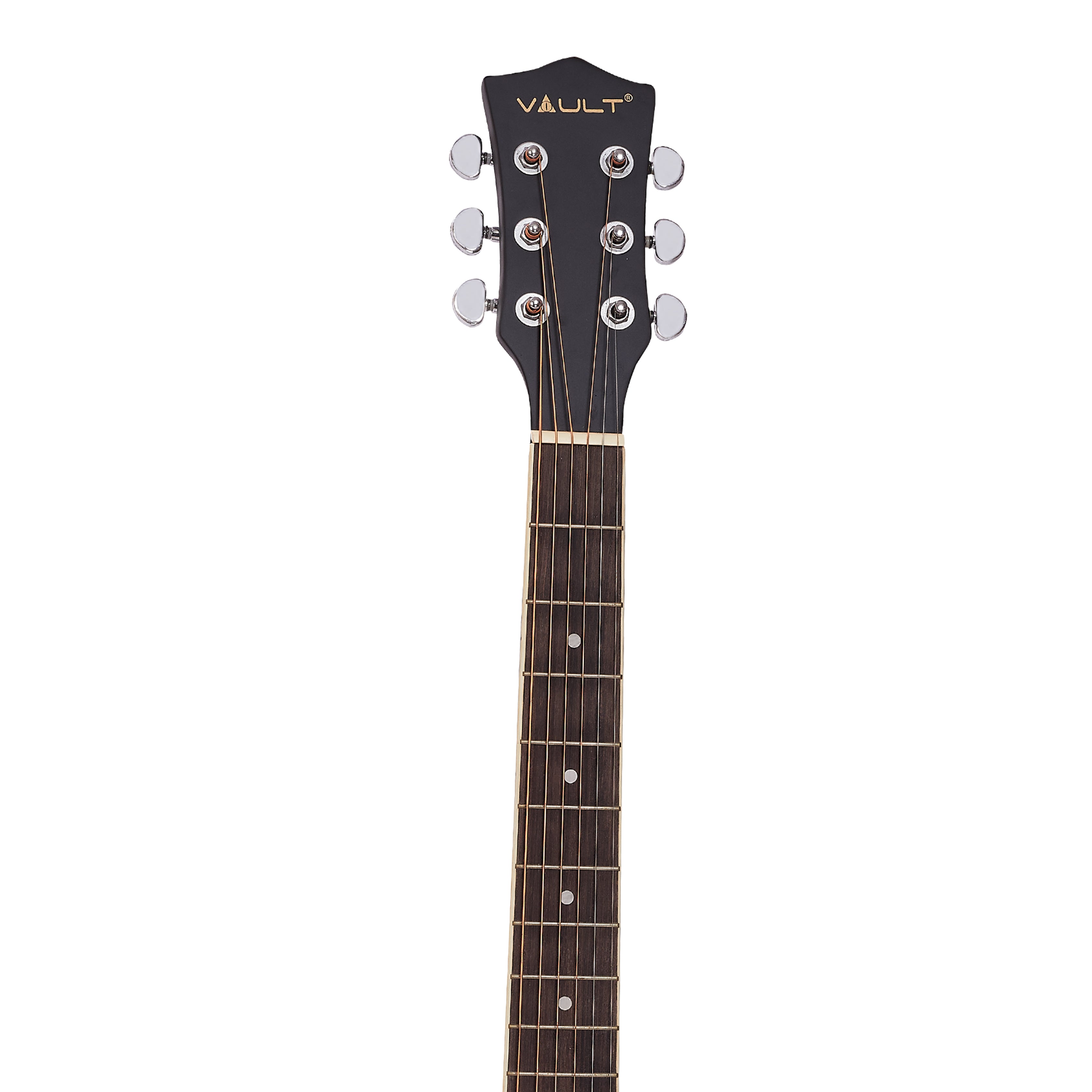 Vault Electro Acoustic Guitars Vault EA20CE 40 Inch Cutaway Electro Acoustic Guitar With Bag, Strings, Straps, Picks, String Winder, Polishing Cloth & Ebook #style_pack,color_matte-black