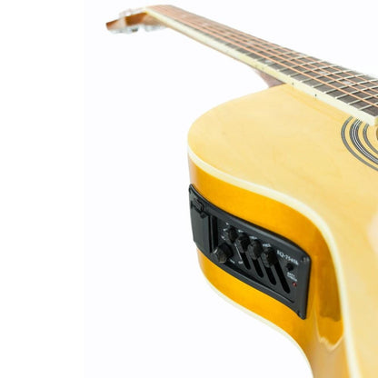 vault electro acoustic guitars vault ea20ce 40 inch cutaway electro acoustic guitar with bag, strings, straps, picks, string winder, polishing cloth & ebook 