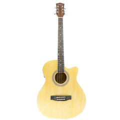 Vault Electro Acoustic Guitars Vault EA20CE 40 Inch Cutaway Electro Acoustic Guitar With Bag, Strings, Straps, Picks, String Winder, Polishing Cloth & Ebook