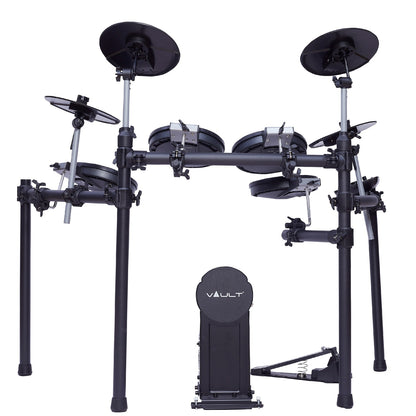 Vault Electronic Drum Kits Vault Impact Fusion Electronic Drum Kit with Dual Zone Mesh Pads, Cymbals and Advanced Module with 300+ Sounds