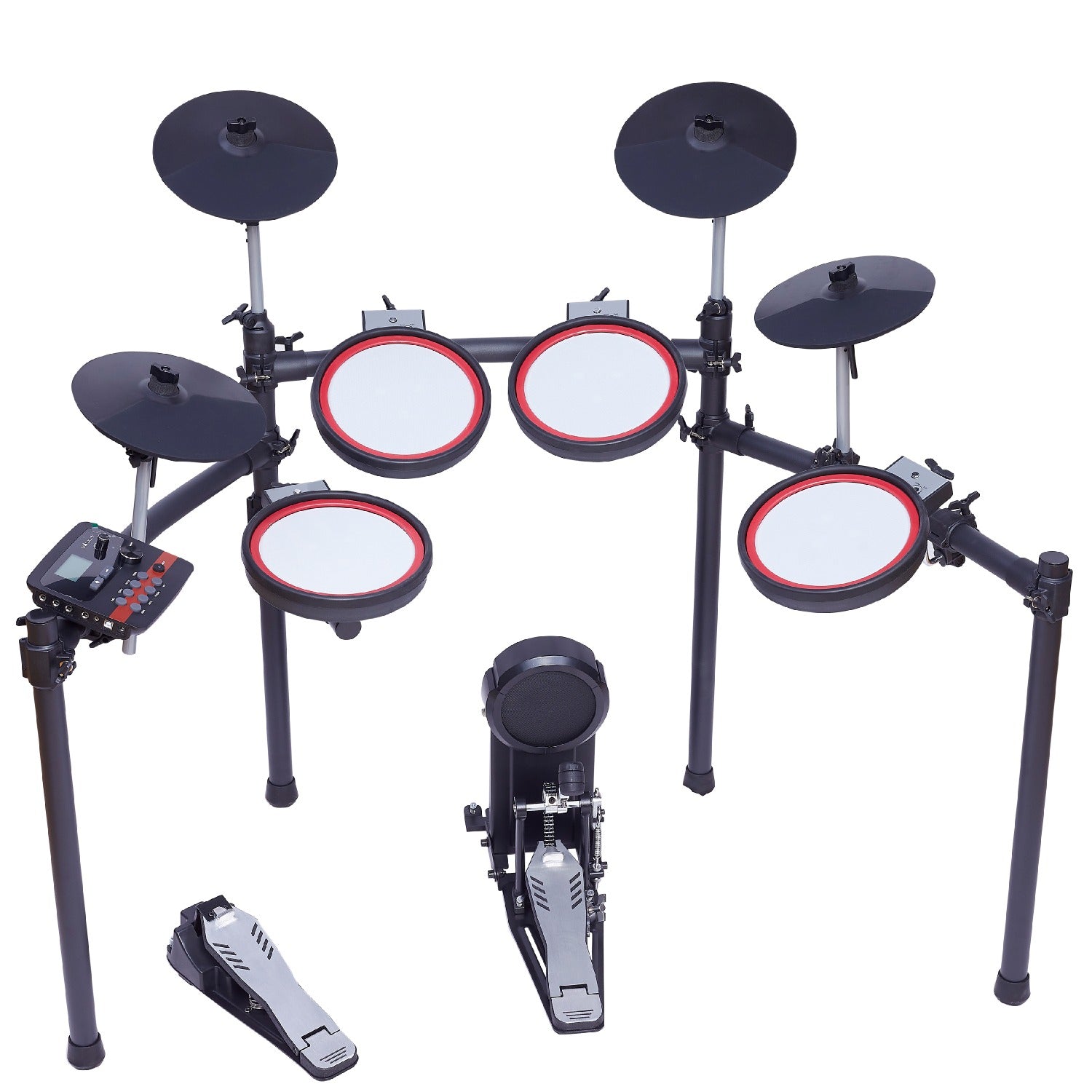 Vault Electronic Drum Kits Vault Impact Fusion Electronic Drum Kit with Dual Zone Mesh Pads, Cymbals and Advanced Module with 300+ Sounds