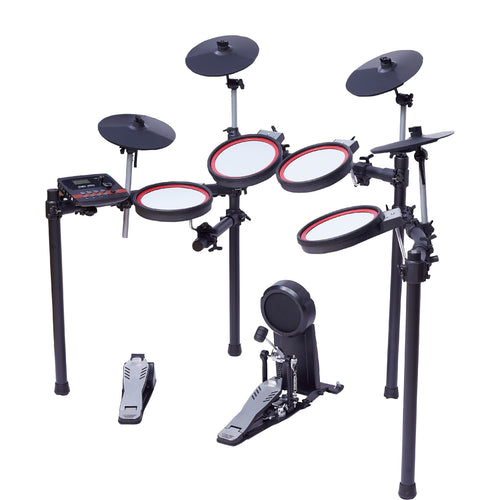 Vault Electronic Drum Kits Vault Impact Fusion Electronic Drum Kit with Dual Zone Mesh Pads, Cymbals and Advanced Module with 300+ Sounds