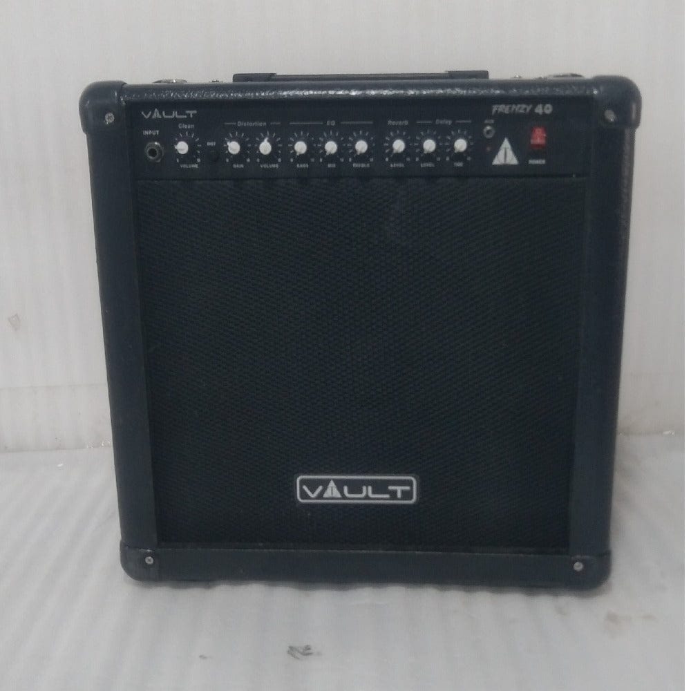 vault guitar combo amplifiers 202401042449 vault frenzy 40 watt guitar combo amplifier with analog distortion, reverb & delay all playable together - open box b stock   #barcode_202501096055