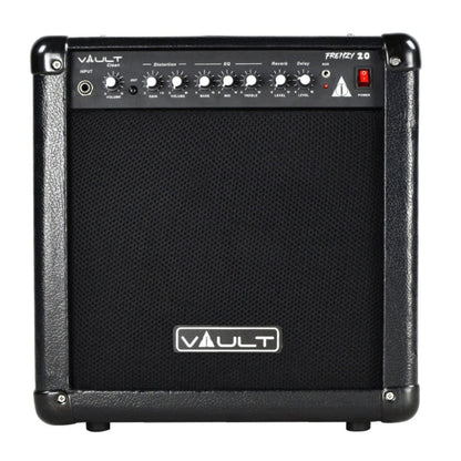Vault Guitar Combo Amplifiers Vault Frenzy 20 Watt Guitar Combo Amplifier with Analog Distortion, Reverb & Delay All Playable Together