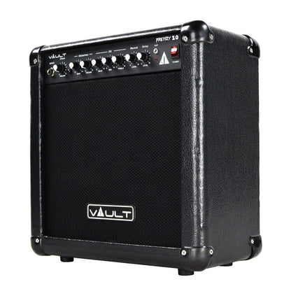 vault guitar combo amplifiers vault frenzy 20 watt guitar combo amplifier with analog distortion, reverb & delay all playable together - open box