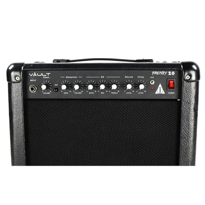 vault guitar combo amplifiers vault frenzy 20 watt guitar combo amplifier with analog distortion, reverb & delay all playable together - open box