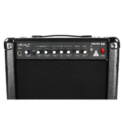 Vault Guitar Combo Amplifiers Vault Frenzy 20 Watt Guitar Combo Amplifier with Analog Distortion, Reverb & Delay All Playable Together - Open Box