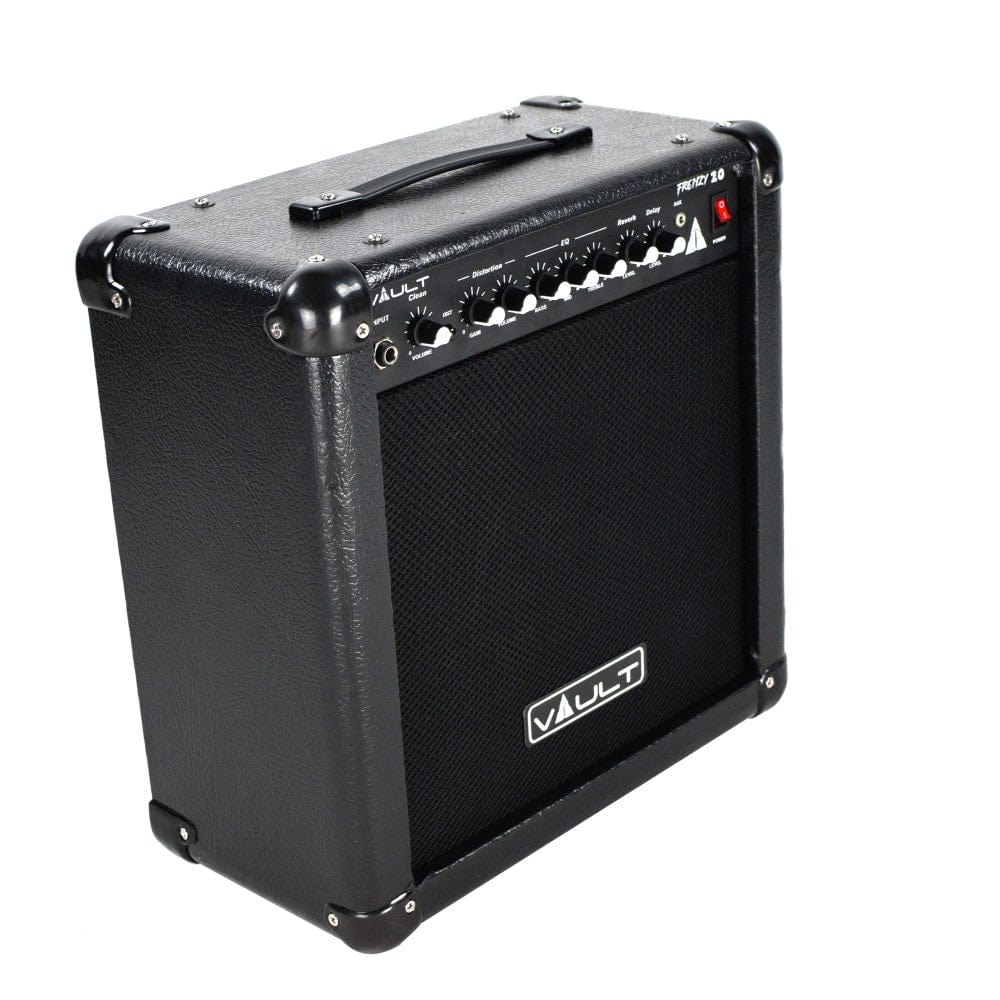 vault guitar combo amplifiers vault frenzy 20 watt guitar combo amplifier with analog distortion, reverb & delay all playable together - open box