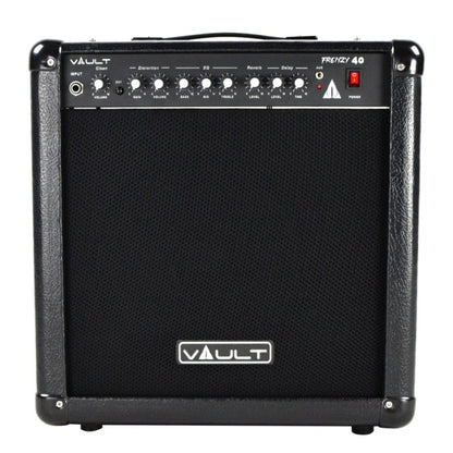 Vault Guitar Combo Amplifiers Vault Frenzy 40 Watt Guitar Combo Amplifier with Analog Distortion, Reverb & Delay All Playable Together
