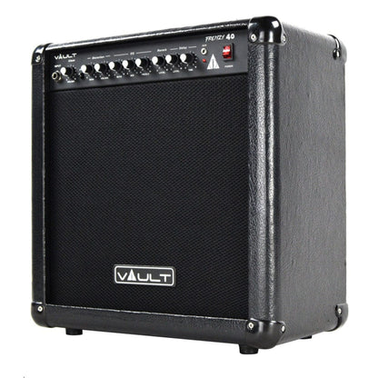 vault guitar combo amplifiers vault frenzy 40 watt guitar combo amplifier with analog distortion, reverb & delay all playable together - open box