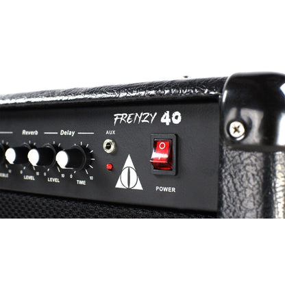 vault guitar combo amplifiers vault frenzy 40 watt guitar combo amplifier with analog distortion, reverb & delay all playable together - open box