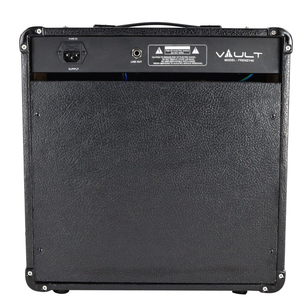 vault guitar combo amplifiers vault frenzy 40 watt guitar combo amplifier with analog distortion, reverb & delay all playable together - open box