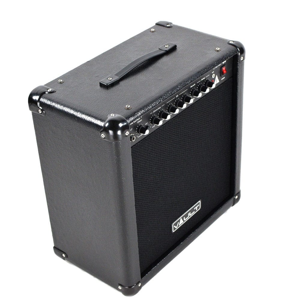vault guitar combo amplifiers vault frenzy 40 watt guitar combo amplifier with analog distortion, reverb & delay all playable together - open box
