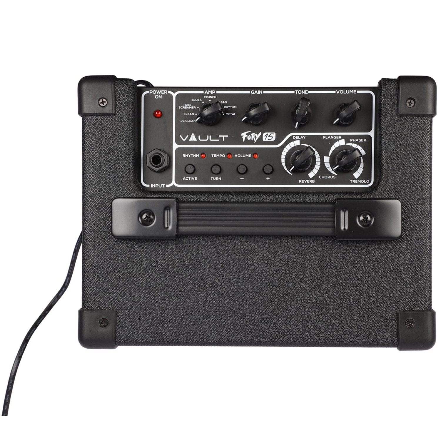 Vault Guitar Combo Amplifiers Vault Fury 15 Watt Digital Guitar Combo Amplifier with Effects and 36 pattern Drum Machine