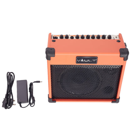 Vault Guitar Combo Amplifiers Vault Nomad 20 Twenty Watt Acoustic Guitar Two Channel Amplifier with Independent Chorus and Reverb Effects