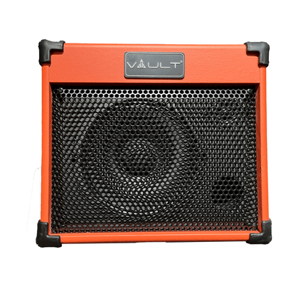 vault guitar combo amplifiers vault nomad 20 twenty watt acoustic guitar two channel amplifier with vault dcm-48s dynamic cardioid microphone with switch and xlr cable
