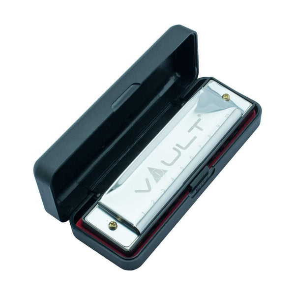 vault harmonicas a vault ha1000 10-hole beginner harmonica - key of a - open box