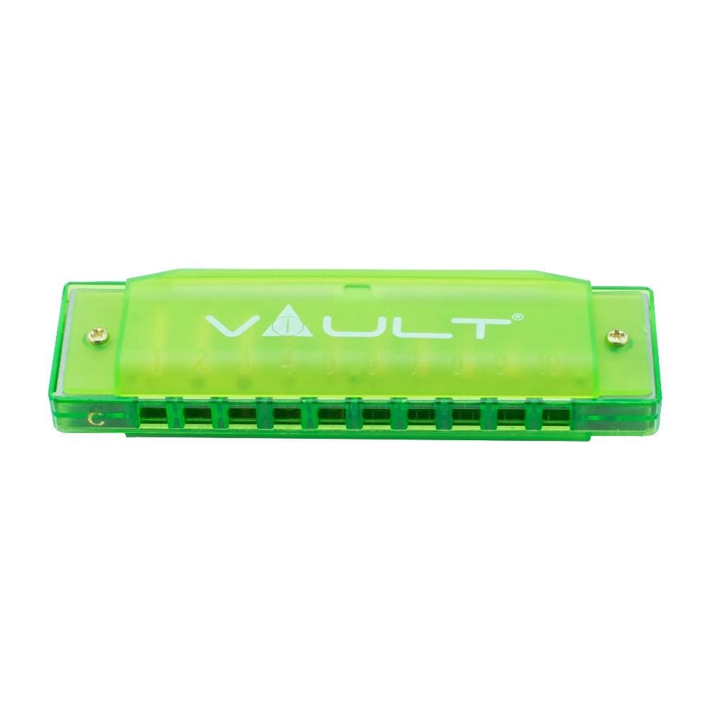 Vault Harmonicas Green Vault HA500 Key C 10-Hole Harmonica