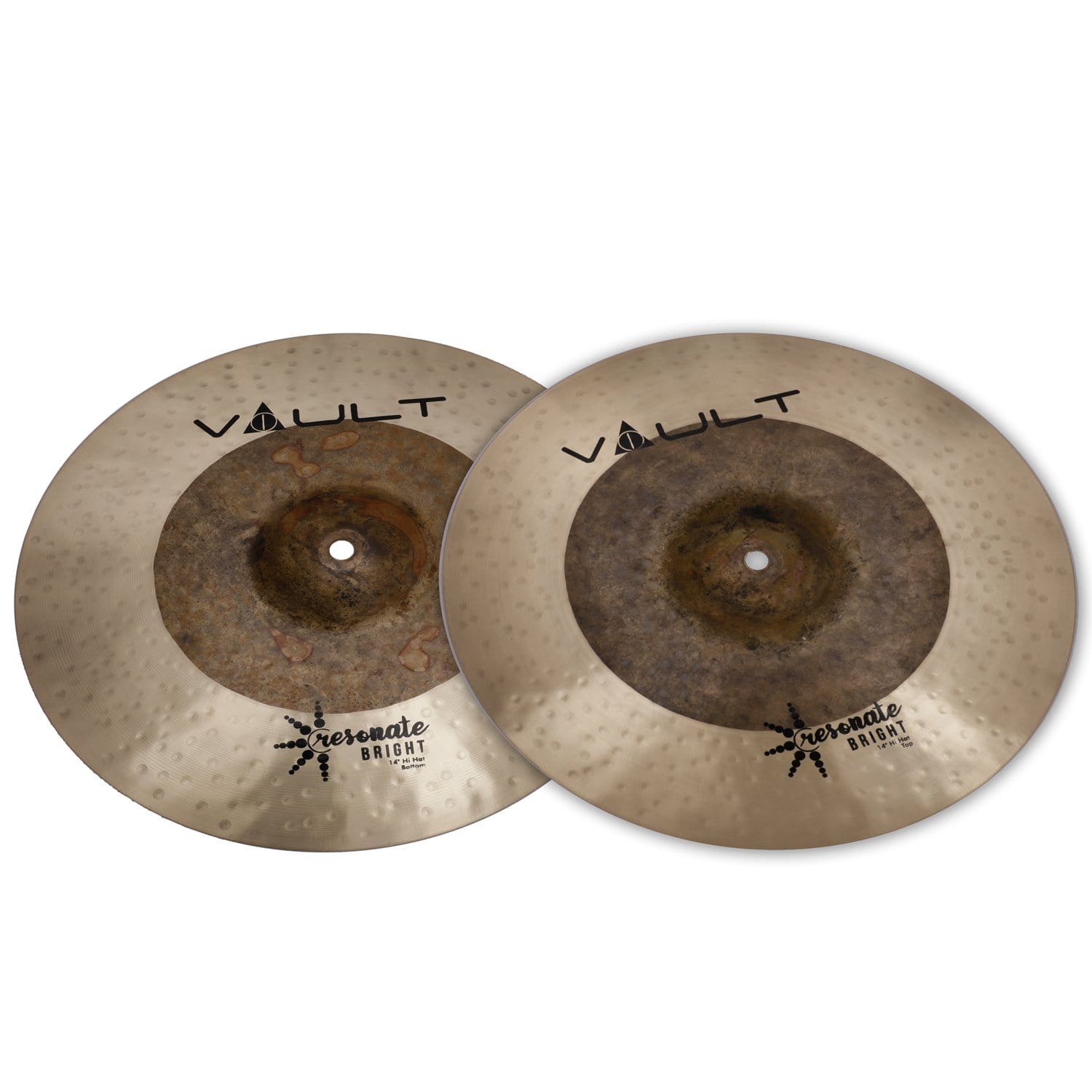 vault hi hat cymbals vault resonate bright series 14-inch hi-hats cymbals - pair