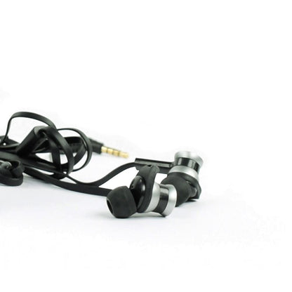 vault in-ear wired headphones black vault buds earphones with in-line mic & 3d stereo sound for iphone & android phones   