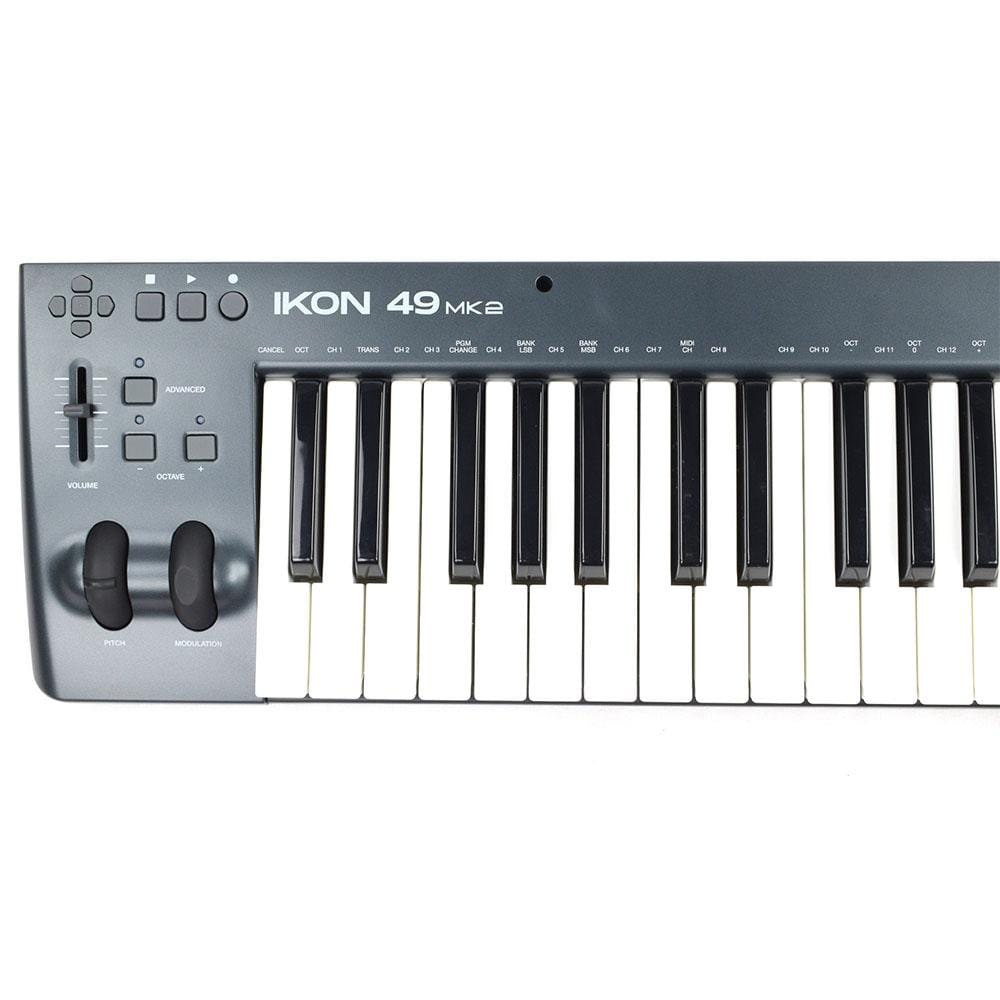 Vault Midi Keyboards Black Vault Ikon MK2 49 Key Velocity Sensitive Midi Keyboard with Bitwig 8-Track Bundle