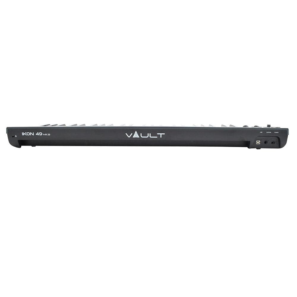 Vault Midi Keyboards Black Vault Ikon MK2 49 Key Velocity Sensitive Midi Keyboard with Bitwig 8-Track Bundle