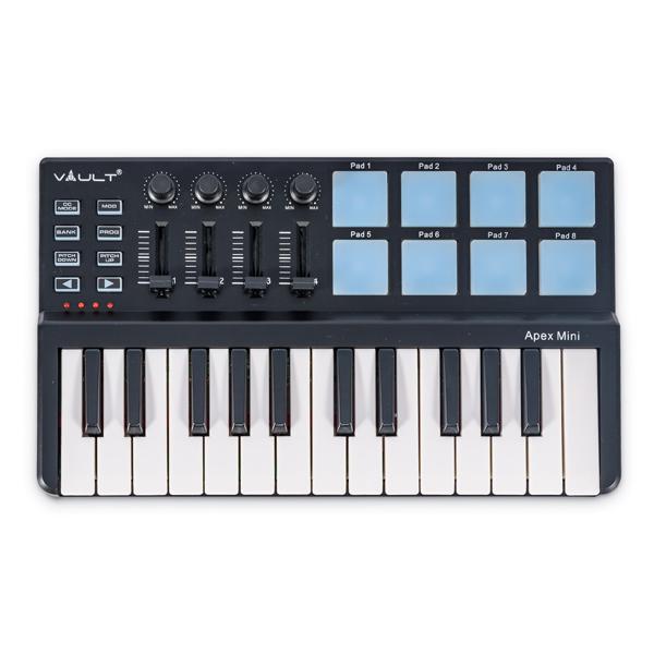 vault midi keyboards vault apex mini usb midi controller