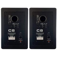 Vault Monitor Speaker Bundles Vault C8 8-Inch Powered Studio Monitor With Isolation Pads, Cables and Ebook - Pair