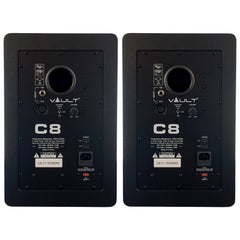 Vault Monitor Speaker Bundles Vault C8 Powered Monitor Pair Standard Bundle with 2xSpeaker Cables, Polishing Cloth & Bitwig 8-Track