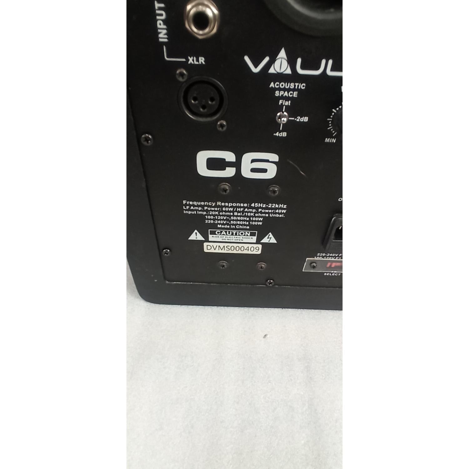 Vault Monitor Speakers 202501044694 Vault C6 6" Powered Studio Monitors With Isolation Foam Pads - Pair - Open Box