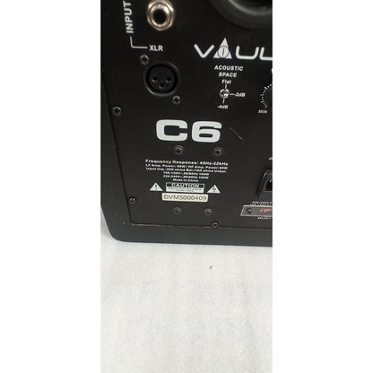 Vault Monitor Speakers 202501044694 Vault C6 6" Powered Studio Monitors With Isolation Foam Pads - Pair - Open Box