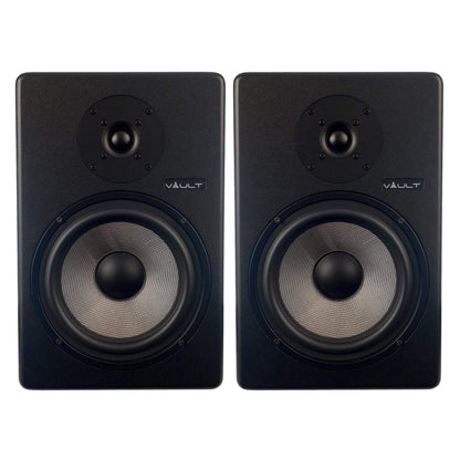 Vault Monitor Speakers Vault C8 8-Inch Powered Studio Monitors With Isolation Foam Pads - Pair