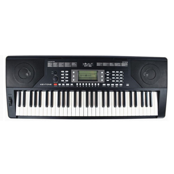 vault portable keyboards single vault kt-61 keytone touch sensitive 61-key keyboard - black   #type_single